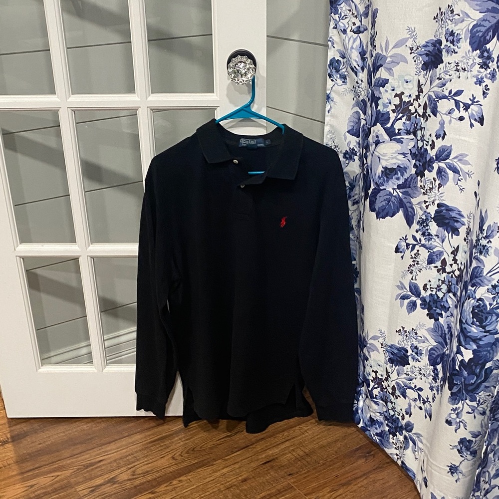 Polo by Ralph Lauren Men's Black Polo with Red Logo